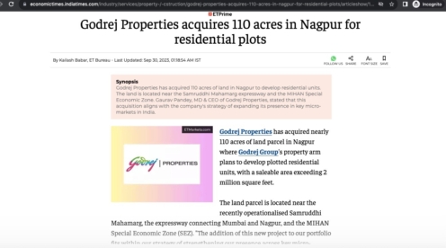 Godrej Plots Sumthana Nagpur