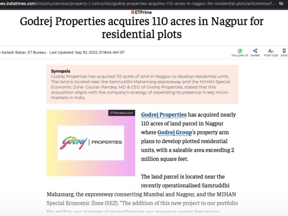 Godrej Plots Sumthana Nagpur