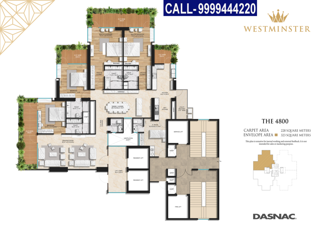 E Homes Dasnac Westminster Noida Floor Plan