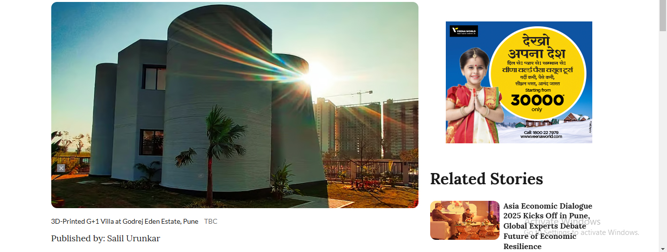 Pune’s First 3D Printed Villa By Godrej Properties