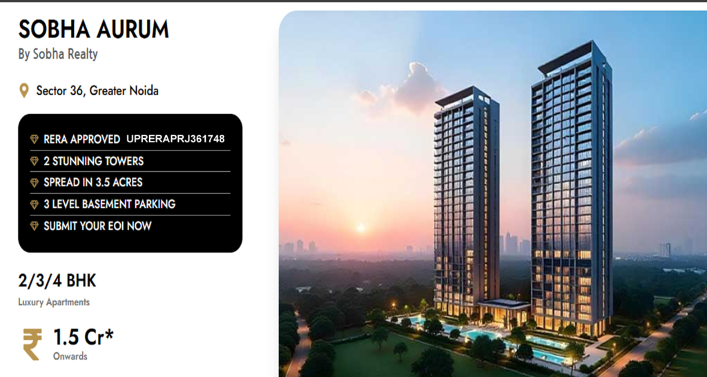 Sobha Aurum Price