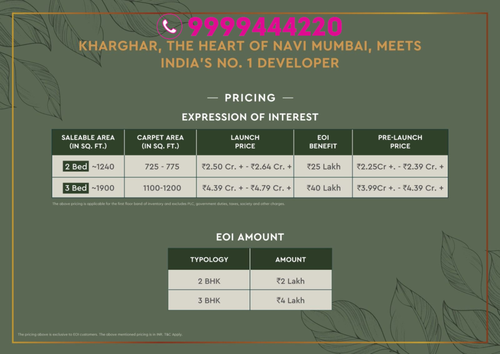 Godrej Varanya Price List