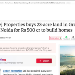 Godrej Properties acquires 23-acre Greater Noida